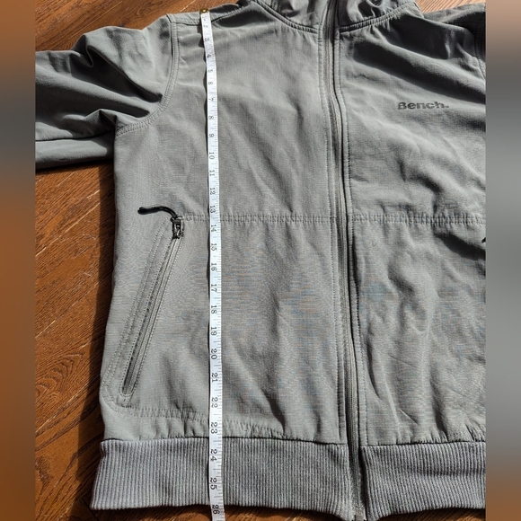 Bench Bombard Jacket Women's Size L Gray Fleece Line Hooded Ribbed hem, collar - Picture 10 of 13